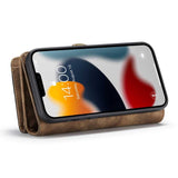iPhone 13 Pro Case CASEME Detachable Secure Wallet - Brown