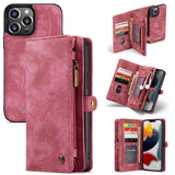 iPhone 13 Pro Max Case CASEME Multi-slot Detachable Red