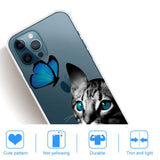 Cat and Butterfly Design Soft TPU iPhone 12/iPhone 12 Pro Case