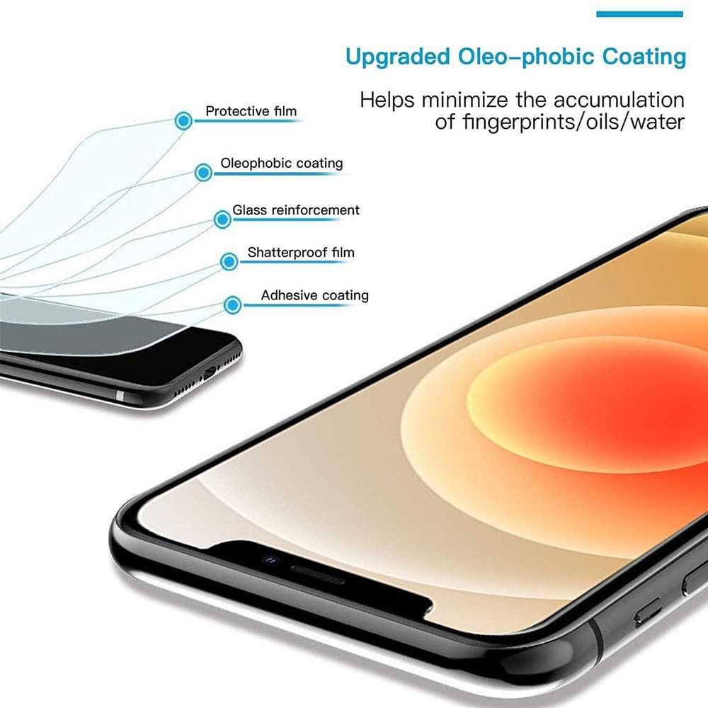 iPhone 12 Pro Max Screen Protector Tempered Glass Clear - Case Friendly