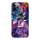 iPhone 12 / iPhone 12 Pro Case Colour Stereo Rhombus Pattern