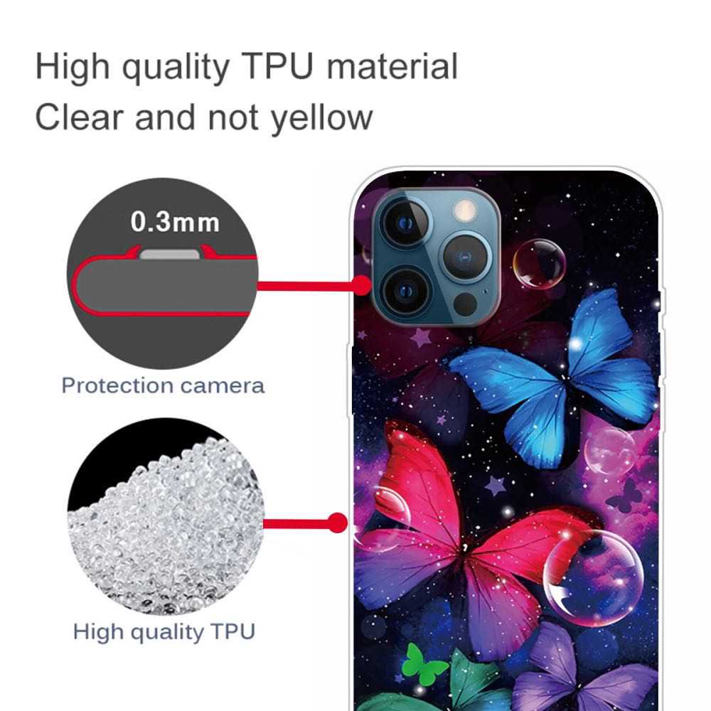 iPhone 12 / iPhone 12 Pro Case With Colourful Butterfly Design