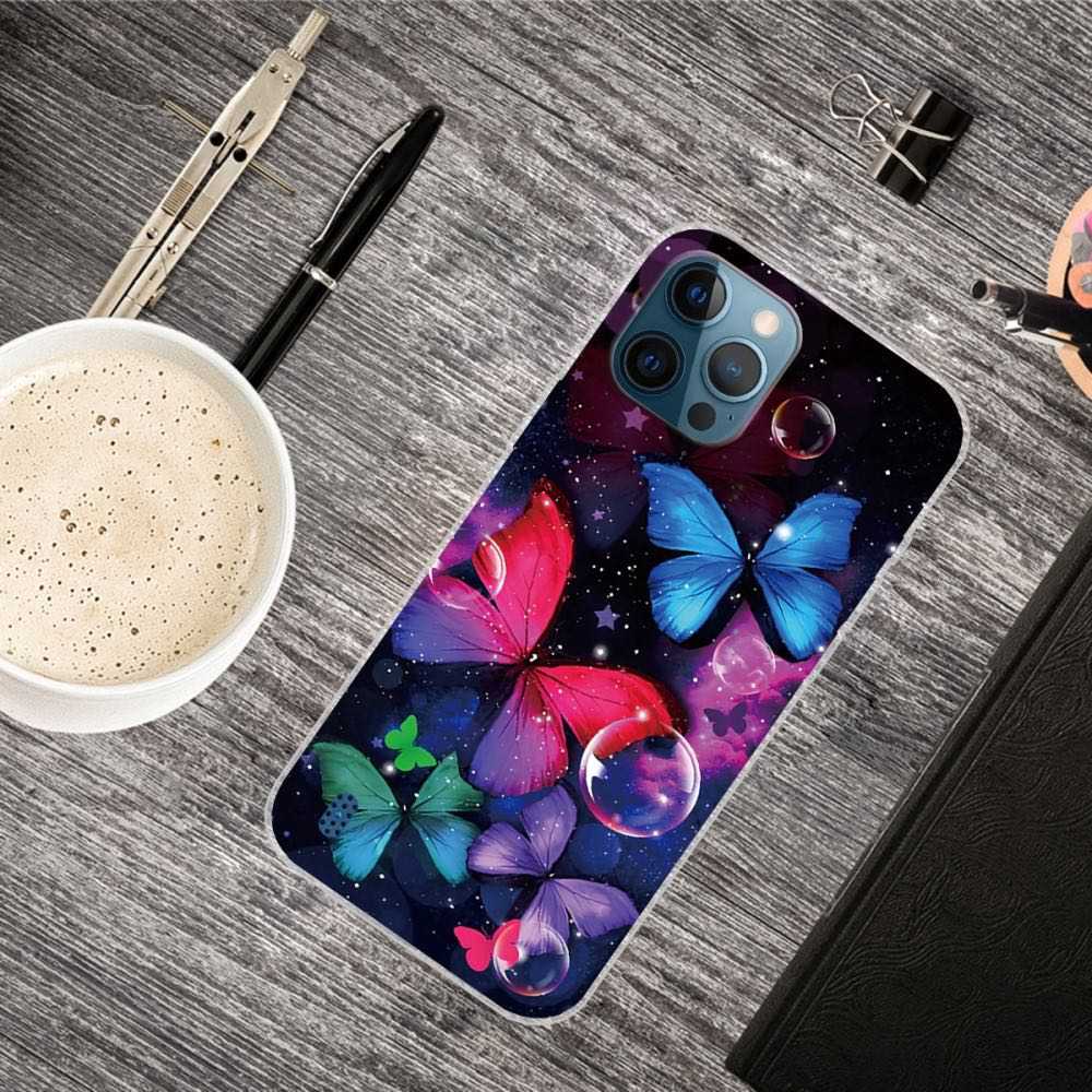 iPhone 12 / iPhone 12 Pro Case With Colourful Butterfly Design