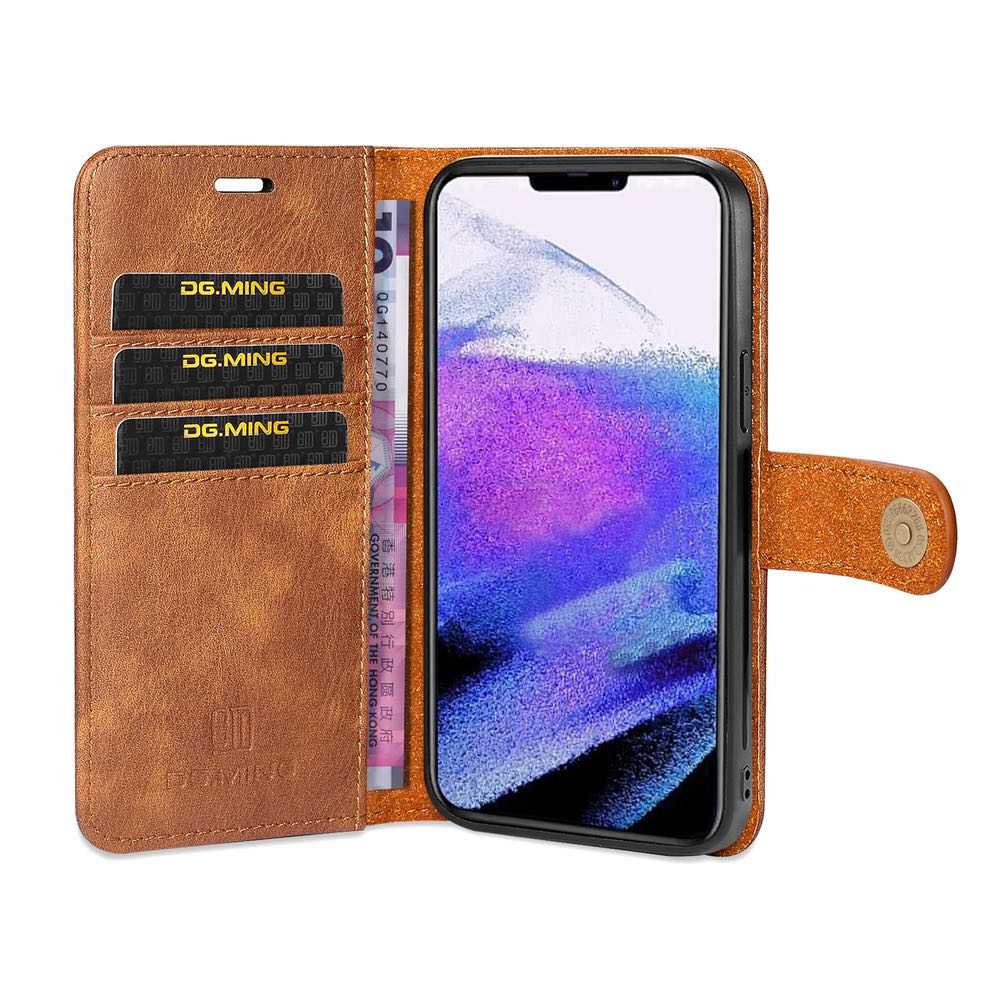 iPhone 13 Pro Max Case Detachable Secure Magnetic - Brown