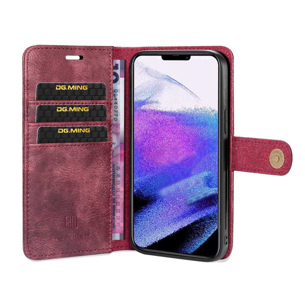 iPhone 13 Pro Case DG.MING Detachable Magnetic - Wine Red