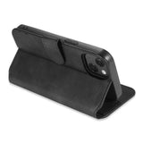 DG.MING Retro Style iPhone 13 Mini Secure Wallet Case Black