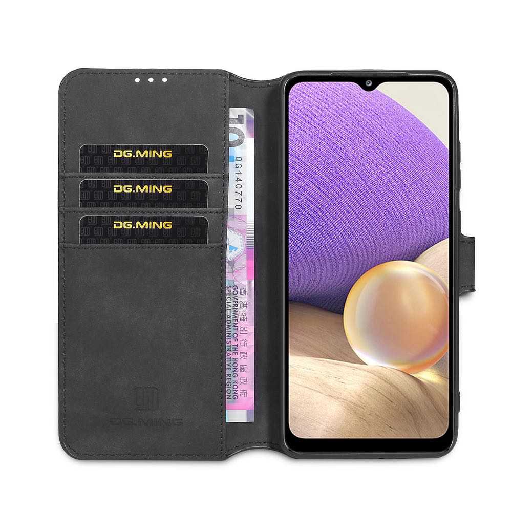 Samsung Galaxy A32 5G Case DG.MING Secure Flip Wallet - Black