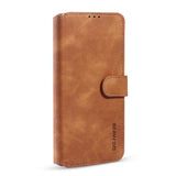 DG MING iPhone 13 Pro Case with 3 Card Slots Brown