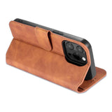 DG MING iPhone 13 Pro Case with 3 Card Slots Brown