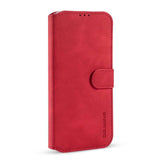 DG MING iPhone 13 Pro Case with 3 Card Slots Red