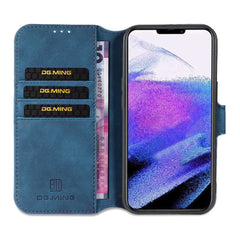 iPhone 13 Pro Max Case Made With PU Leather + TPU - Blue