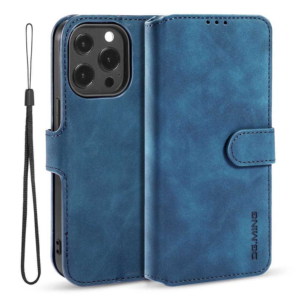 iPhone 13 Pro Max Case Made With PU Leather + TPU - Blue