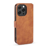 DG MING iPhone 13 Pro Max Case with 3 Card Slots Brown