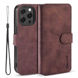 iPhone 13 Pro Max Case DG MING with 3 Card Slots - Coffee