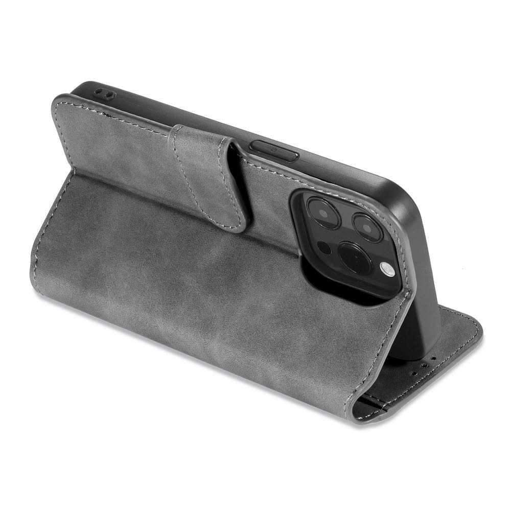 DG MING iPhone 13 Pro Max Case with 3 Card Slots Grey
