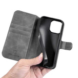 DG MING iPhone 13 Pro Max Case with 3 Card Slots Grey