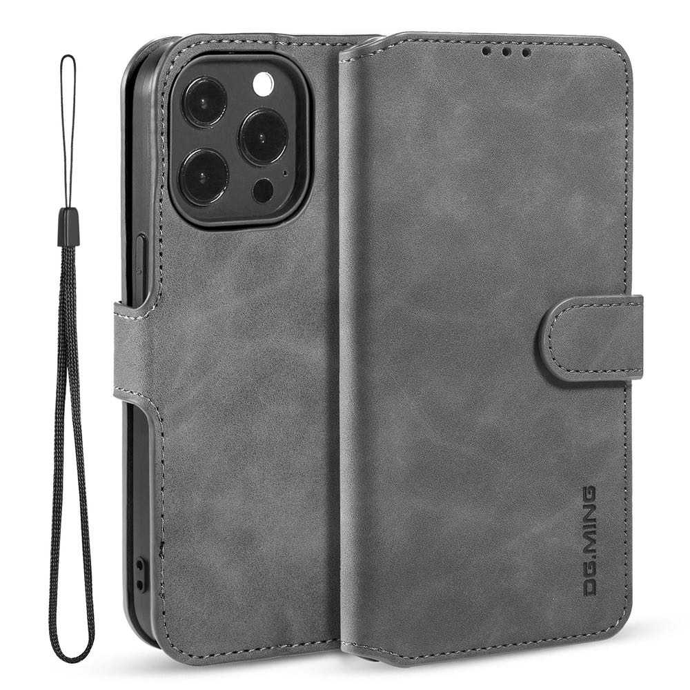 DG MING iPhone 13 Pro Max Case with 3 Card Slots Grey
