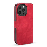 DG MING iPhone 13 Pro Max Case with 3 Card Slots Red