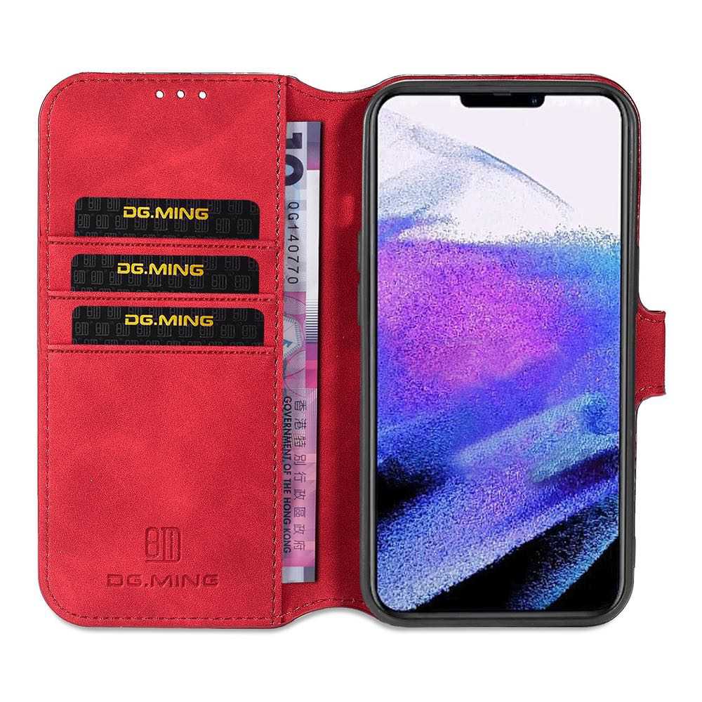 iPhone 13 Pro Max Case Made With PU Leather + TPU - Red