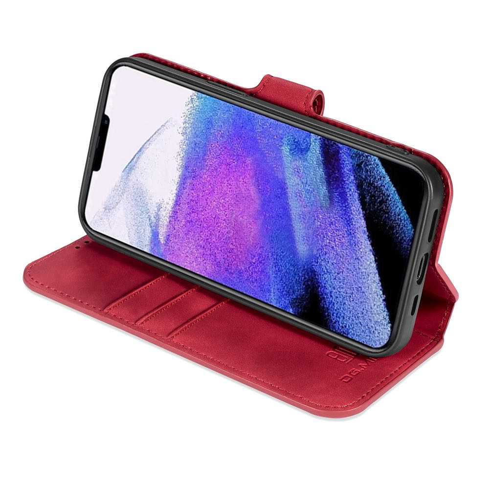iPhone 13 Pro Max Case Made With PU Leather + TPU - Red