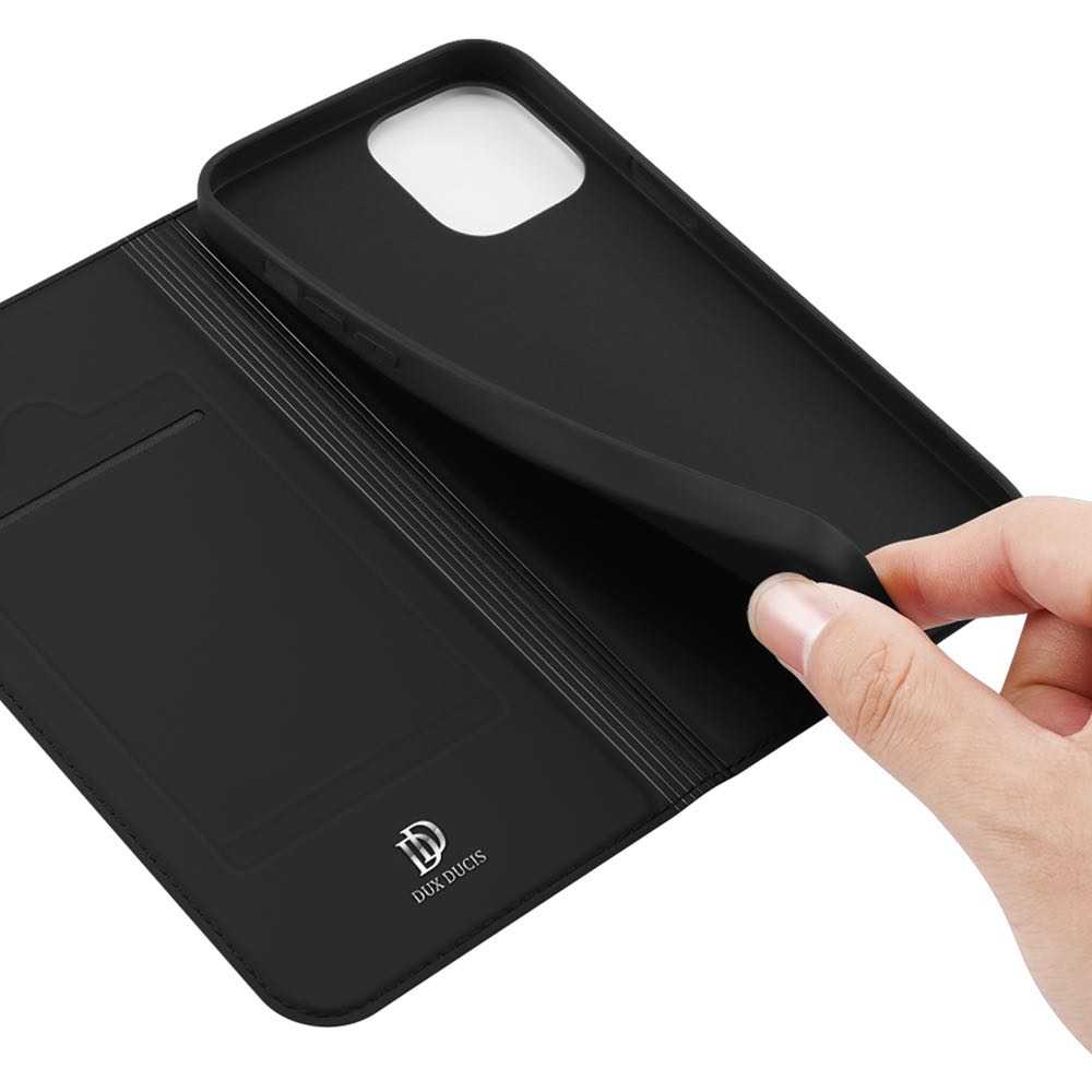 iPhone 13 Pro Case Made With PU Leather and TPU - Black