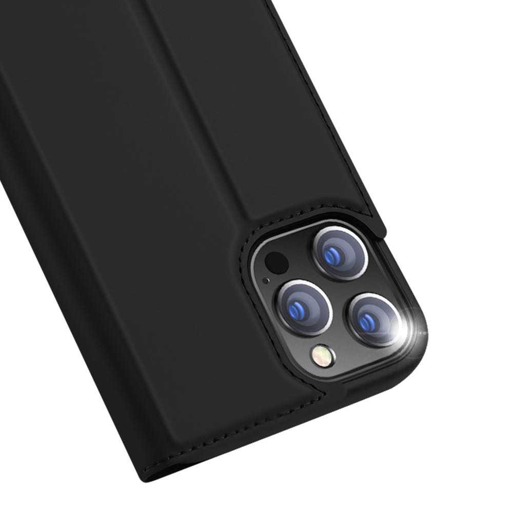 iPhone 13 Pro Case Made With PU Leather and TPU - Black