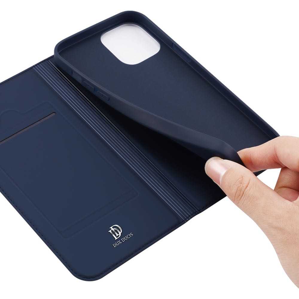iPhone 13 Pro Case Made With PU Leather and TPU - Dark Blue