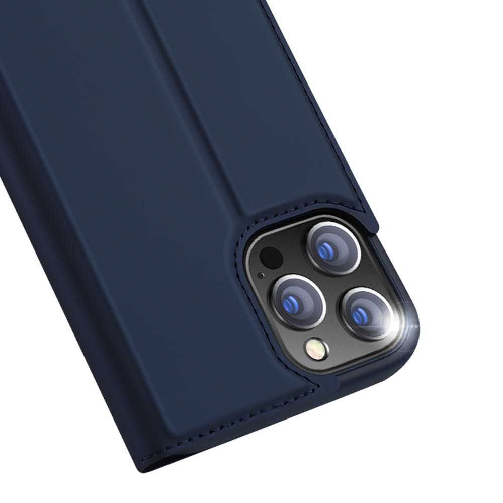 iPhone 13 Pro Case Made With PU Leather and TPU - Dark Blue