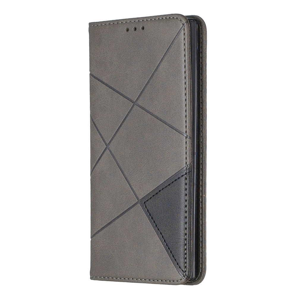 Rhombus Texture Samsung Note 10 Secure Wallet Case - Grey