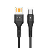 USB C Cable TOTUDESIGN Soft Series 3A Silicone 1M - Black