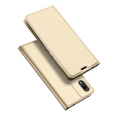 Huawei Y7 Pro 2019 Case Made With PU Leather + TPU - Gold