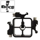 Triple Head Hot Shoe Mount Adapter Flash Holder Bracket