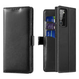 Samsung Galaxy Note 20 Case With PU Leather and Soft TPU - Black