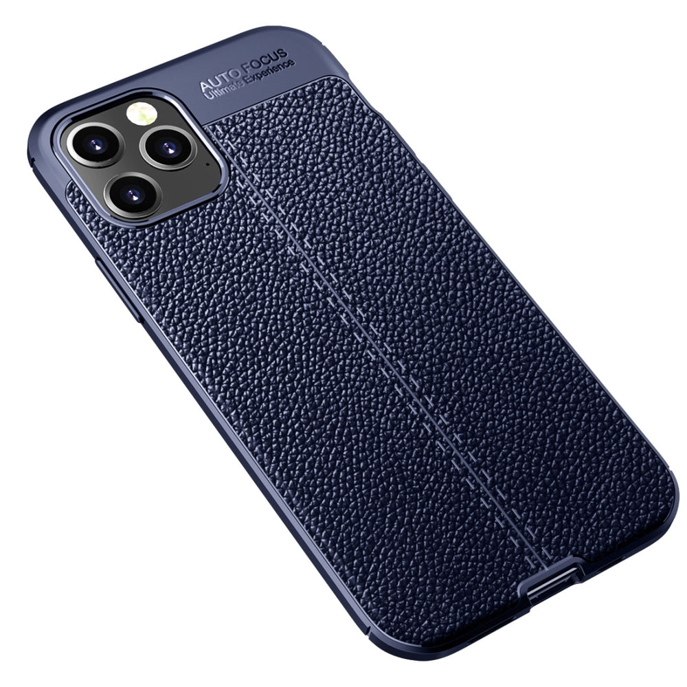 iPhone 12 Pro / iPhone 12 Case Made With PU Leather - Navy Blue