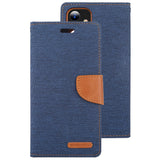 iPhone 12 Mini Case MERCURY GOOSPERY Canvas Diary - Navy Blue