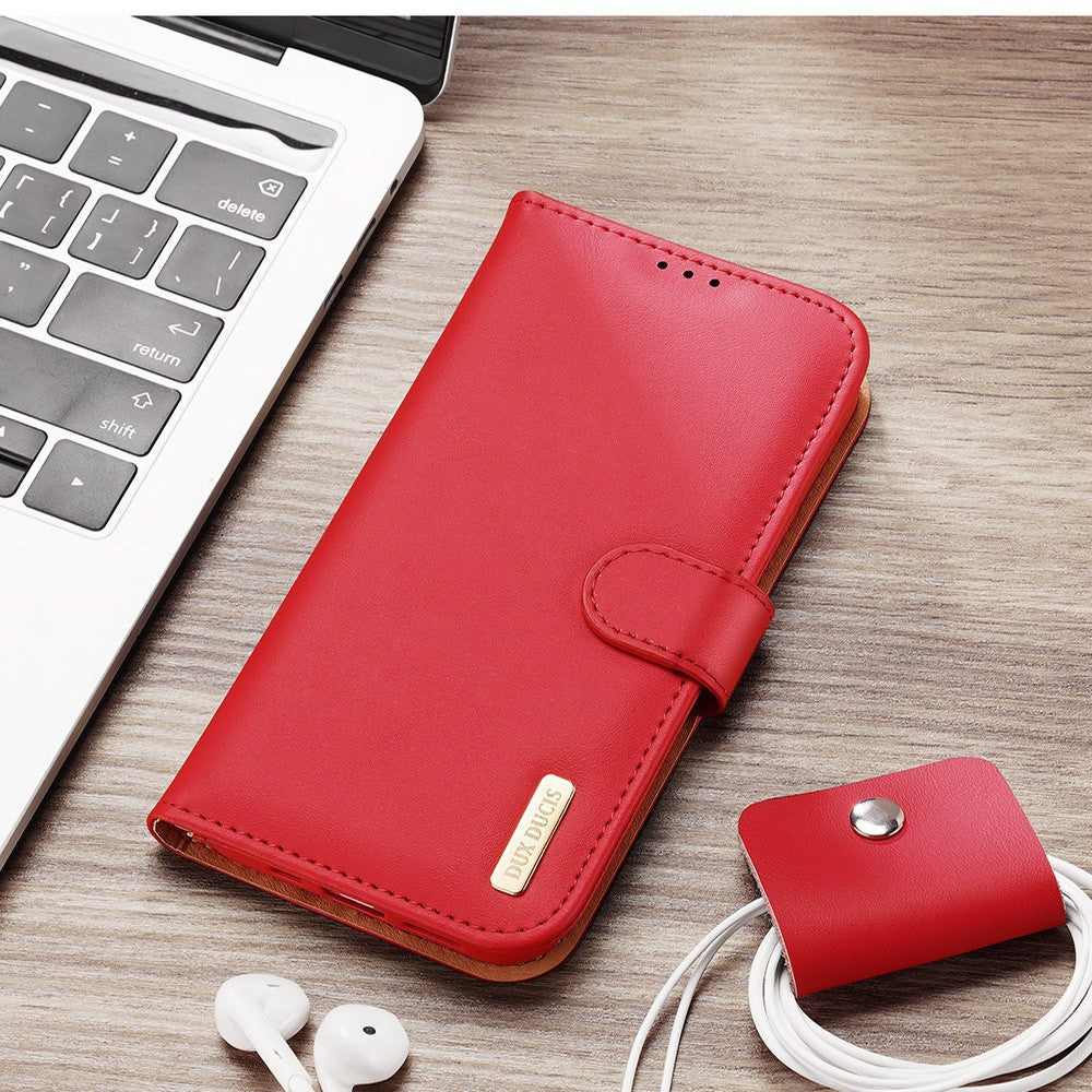 iPhone 12 Pro Max Case Made With PU Leather + TPU - Red