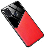 PU Leather + Organic Glass + Silicone with Metal Iron Sheet protective Samsung S20 Ultra Case