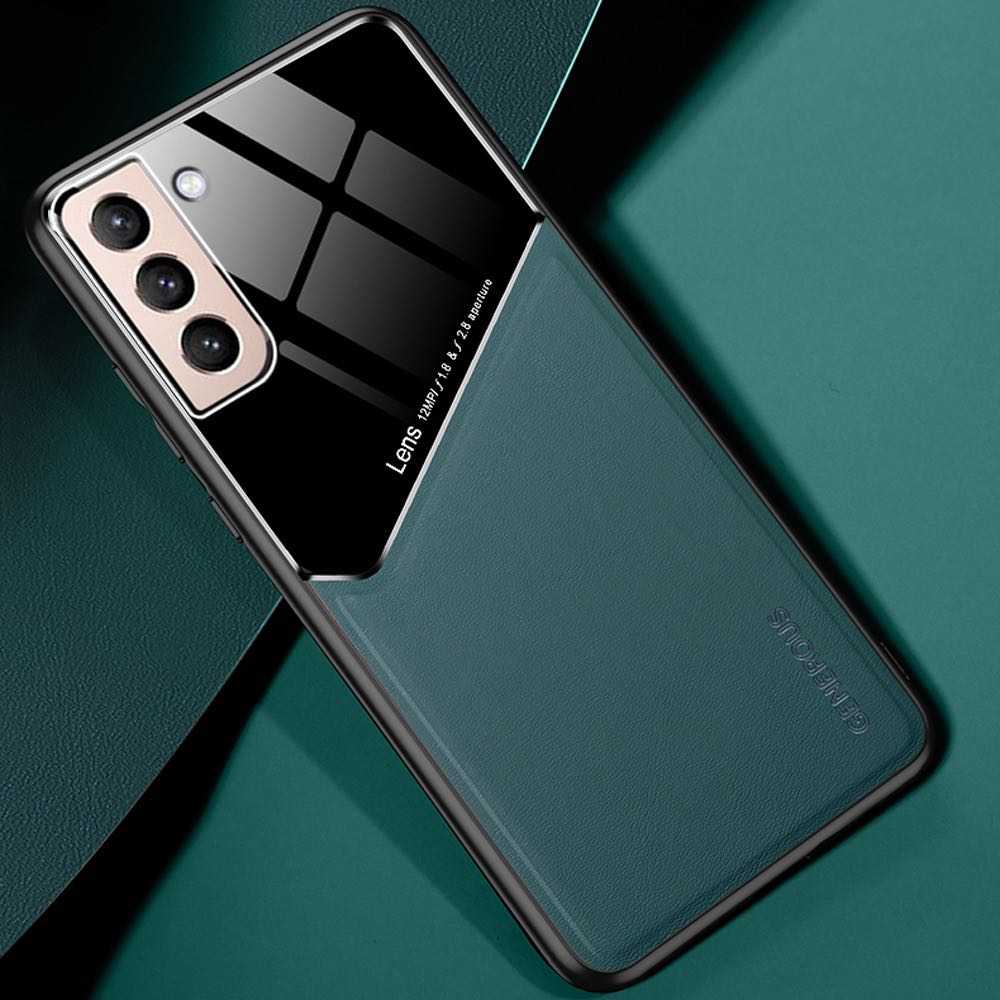 Samsung Galaxy S21 Plus Case PU Leather and Silicone - Green