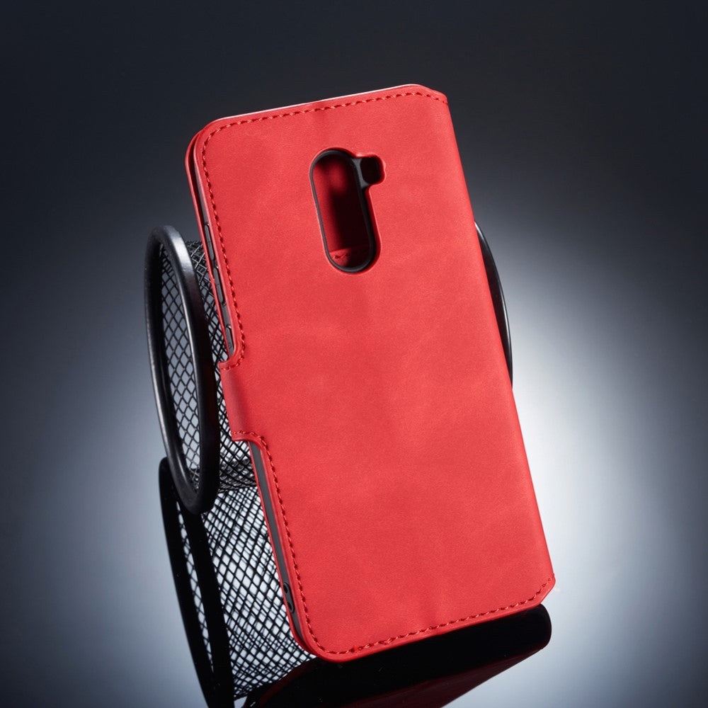 DG.MING PU leather Xiaomi Pocophone F1 Case - Red