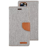 iPhone 11 Pro Case Mercury Canvas PU Leather - Grey