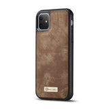 iPhone 11 Case CASEME Multi-slot Detachable Wallet - Brown