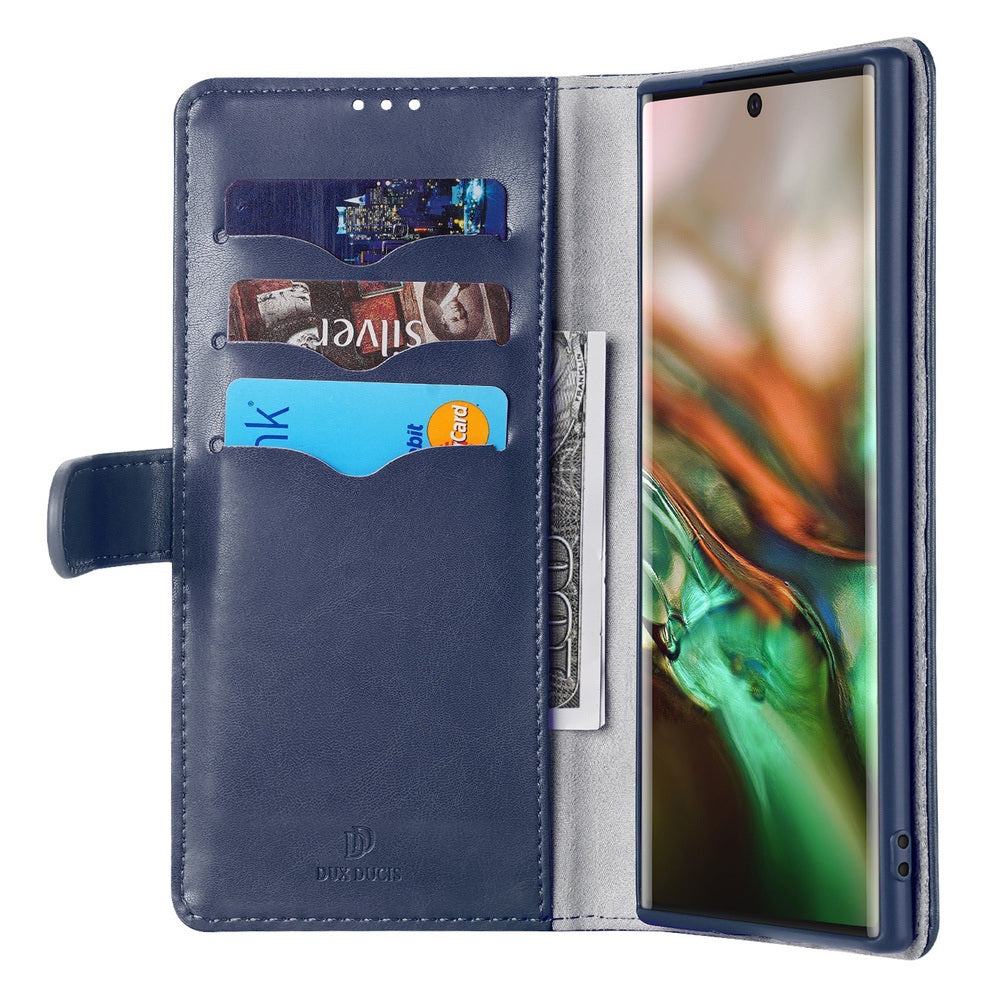 Samsung Galaxy Note 10 Case Made With PU Leather + TPU - Blue