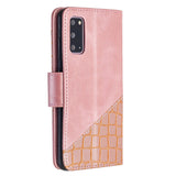 Samsung Galaxy S20 Case Crocodile Texture - Rose Gold
