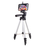 Tripod Holder Aluminum with Phone Clamp - Silver