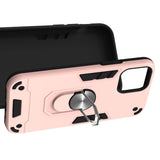 iPhone 12 Pro / iPhone 12 Case Metal Ring Holder Armour Protective - Rose Gold