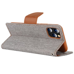 iPhone 12 Pro / iPhone 12 Case Made With PU Leather and TPU - Grey