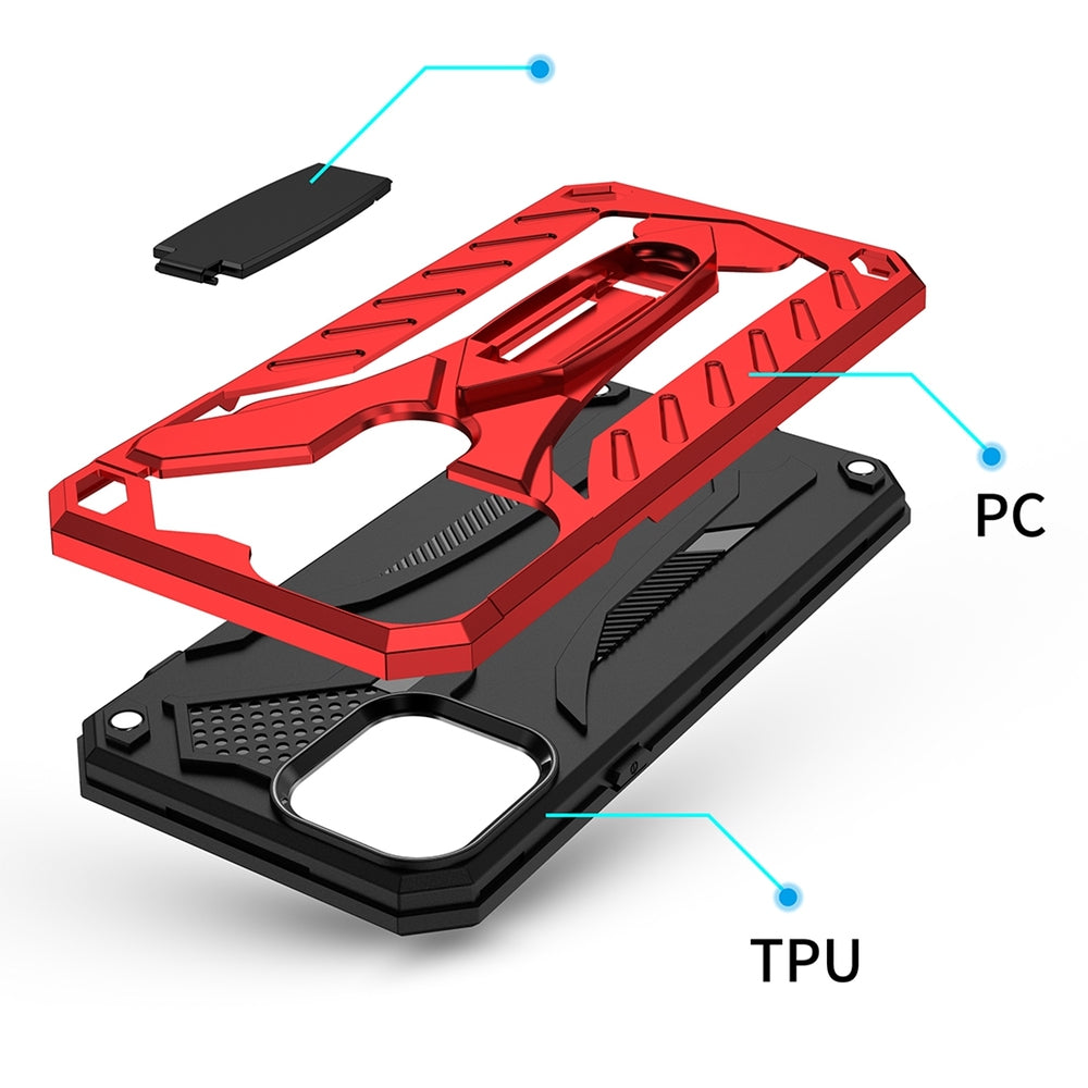 iPhone 12 Pro Max Case Made With PC and TPU Material - Red