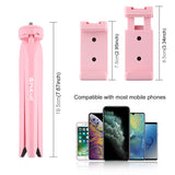 Tripod Mount with Phone Clamp for Smartphones - Pink