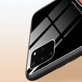 PU Leather + Organic Glass + Silicone with Metal Iron Sheet protective Samsung S20 Ultra Case