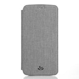 VILI DMX Cross Texture PU Leather iPhone XS Max Case - Grey